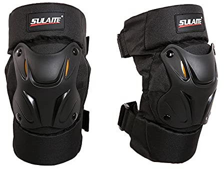 Huike Knieprotektoren Knieschützer Fixierbare Kniebandage Knieschoner, Motorrad Knieprotektoren Knieprotektor Schienbeinschoner Armschützer Protector Schutzausrüstung für Motocross Skifahren Reiten