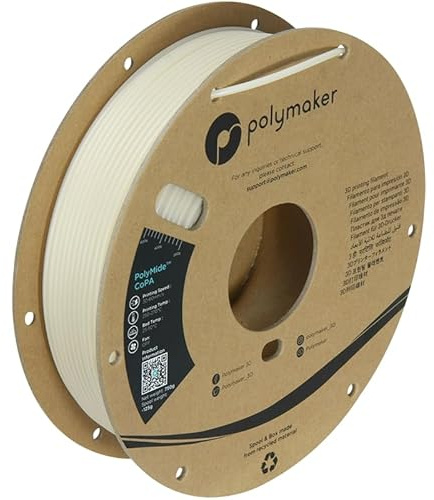 Polymaker Filamento de nailon de 2,85 mm (3 mm) 2,85 CoPA natural, fácil de imprimir, filamento de nailon de 2,85 mm, carrete de cartón, filamento de impresora 3D de nailon sin deformación PolyMide