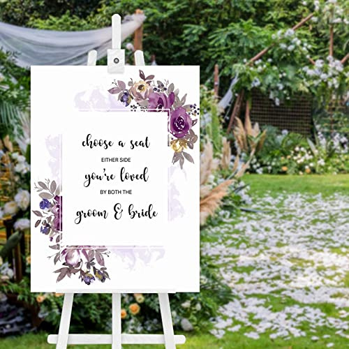Panneau de bienvenue en bois « Pick A Seat Not A Side » pour mariage et réception 61 x 45,7 cm