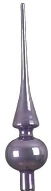 Kaemingk Heidelila - Punta para árbol de Navidad (cristal, 26 cm, 6 cm), color morado claro