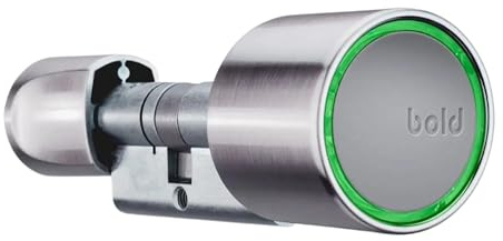 Bold SX-55 Bold Smart Cylinder chlüsselloses Türschloss - mit Bold Mobile App - Innere Zylindergröße: max. 45mm - Äußere Zylindergröße: 30-45mm - langlebige Batterien - Silber