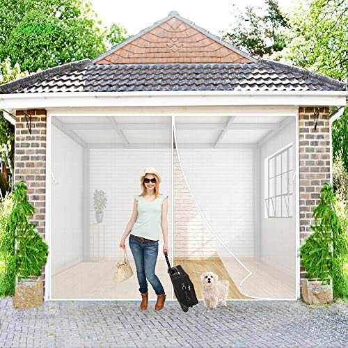 Fly Screen Door Windows to Open & Close, 155x225 cm Self Adhesive Insect Screen Roller Blind Keep Fly Bug Out, White P