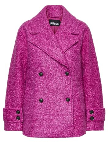 PIECES Pcnova Boucle Jacket, Festival fucsia/detalle: Boucle, M