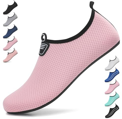 BARFULKER Badeschuhe Damen Herren Wasserschuhe Neoprenschuhe Strandschuhe Aquaschuhe Surfschuhe Schwimmschuhe Wassersportschuhe Barfuß Schuhe Leicht Hausschuhe. Gr.34-47