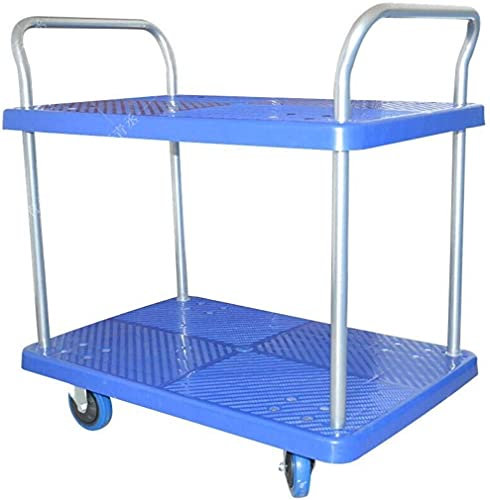 CCYENG Lagerregal Barm Servierwagen mit Zwei Etagen, Speisewagen, mobiler Ausgabewagen, Weinwagen, Bartheke, Küchenutensilienwagen, Plattformwagen, sicher und stabil,