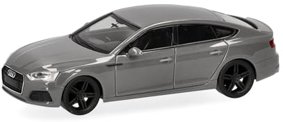 Herpa Modellauto Audi A5 Sportback, nardograu, Miniatur im Maßstab 1:87, Sammlerstück, Made in Germany, Modell aus Kunststoff