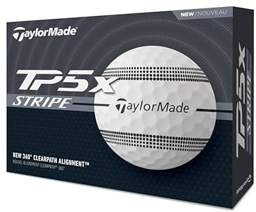 Taylormade Golf TM25 TP5x Stripe GLB dz, Color Blanco