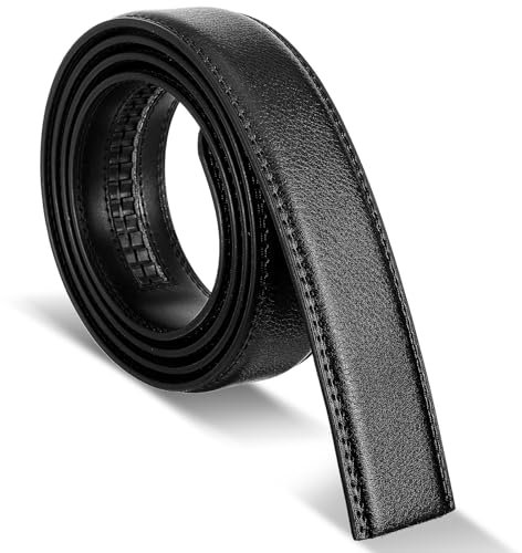JIEYAO Herren Gürtel Ratsche Automatik Gürtel, Ledergürtel Ohne Schnalle Verstellbar Ratschengürtel 35mm Breit Without Buckle Replacement Leather Belt Für Männer Kleidung Jeans