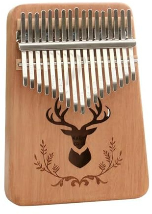 Professionelle Kalimba Daumenklavier Kalimba Anfänger Fingerklavier Tragbares 17-Ton-Pfirsichblütenkern-Fingerklavierinstrument(Wood)