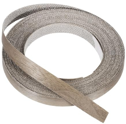 PATIKIL Bande de chant en noyer, 1/2 pouce x 25 pieds Ruban de placage en bois pré-collé Bande de chant en contreplaqué flexible avec adhésif thermofusible pour la restauration de meubles