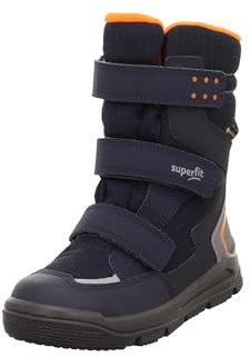 Superfit Mars Warm Gefütterte Gore-Tex, Stivali da Neve, Blu Arancione 8010, 35 EU