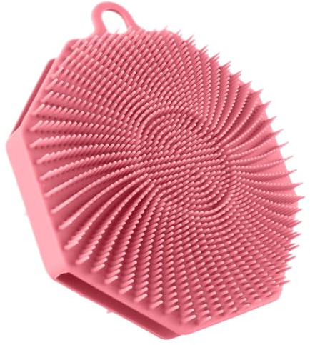 Exfoliador de Silicón Cepillo de Ducha Manual | Exfoliador de de Doble Cara Reutilizable para Baño, Cuidado Diario, Gimnasio, Spa y Viaje