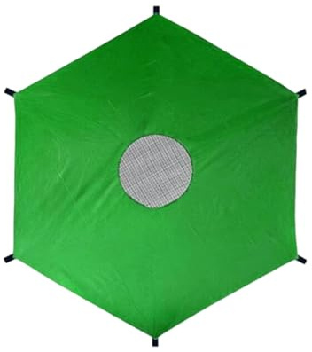 QSTDGVPW Trampoline Shade Cover Only, Outdoor Trampoline Awning Sun Protection, Green, 14FT for 6 Poles
