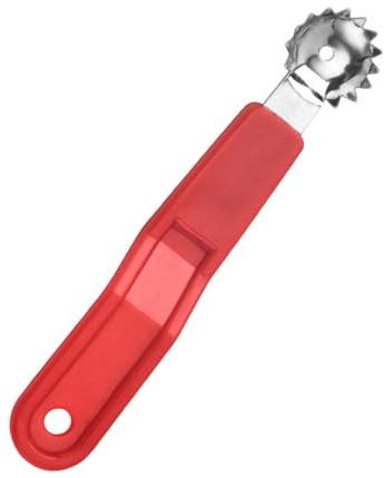 TAIZhiChen Équeuteur de Légumes en Acier Inoxydable, Dénoyauteur de Tomates Multifonction, Outil pour Enlever Les Tiges de Légumes, Outil de Cuisine pour Tomates, Fraises, Pastèques et Melons, Rouge