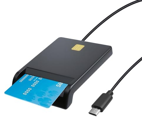 USB Smart Media Card Reader ID Card Readers Track and Analyse Driver Card Digital Tachograph Data for Portuguese Spainish Belgian Latvian Estonia German Compatible with Windows XP Vista 7 8 10 Mac OS