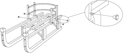 Generic Schienale per Slitta Legno compensato Rosso, Pratico colore accattivante, Legno compensato doppio, robusto, per le avventure invernali, ottimo per i bambini