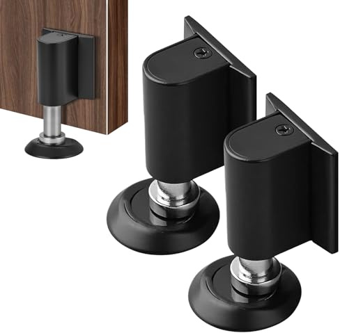 2 Stück Magnetischer Türstopper, Türstopper Boden Kleben, Türstopper Magnetisch Wand Innen mit Kleber, Ohne Bohren, für Zimmer Büros Bäder