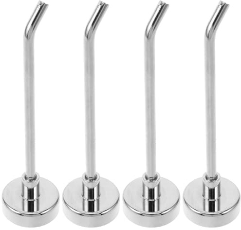 Baluue 4pezzi Ganci Magnetici Girevoli per Cucina Metallici per Utensili Vari Installazione Rapida senza Design Inclinato per Esposizione Ottimizzata