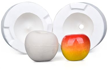 KXKJRYB Stampi in Gesso Strumenti per Formatura della Ceramica Stampo Gesso Forma Mela Colata per Progetti Fai Te Fatti A Mano