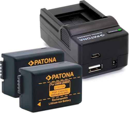 Bundlestar Cargador de batería 4 en 1 con batería de repuesto para Panasonic DMW BMB9 E, Lumix DC FZ82, DMC, FZ72, FZ62, FZ45, FZ48, FZ100, FZ150 y Leica V-LUX 3