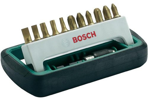 BOSCH 12-teiliges Kompakt Bitset Titanium, 2608255990