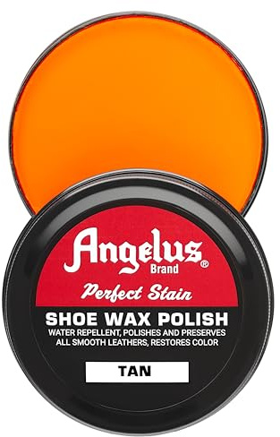 Angelus Brand Perfect Stain Shoe Wax Polish, 3 fl.oz, Tan