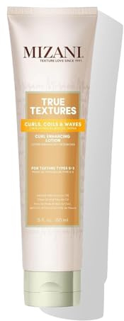 Mizani True Textures Curl Enhancing Lotion - Leave In Curl Cream for Curly Hair with Coconut Oil & Olive Oil, Frizz Control, Adds Hair Shine, No Drying Alcohols, Paraben-Free