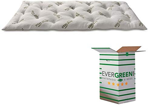 EVERGREENWEB Topper 80x200 cm, Höhe 7 cm, Aus Memory Foam Flocken mit Aloe Vera Faser Bezug, Matratzenschoner, Topper Orthopädisch mit Gänsefeder-Effekt, Weicher Matratzenauflage| Modell STARLES