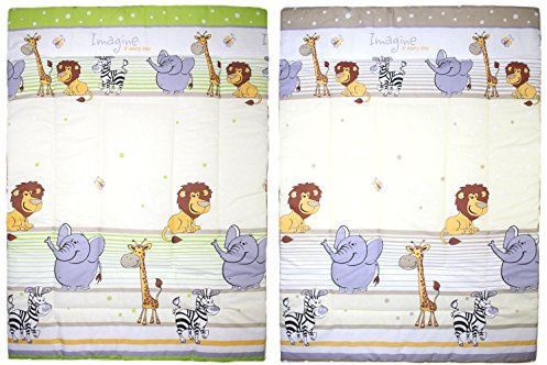 Spielmatte, Spieldecke, Krabbeldecke, Kinder Baby Decke, 100% Baumwolle Grün