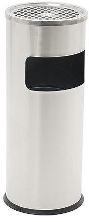 Danieli Ho.Re.Ca. Posacenere da Terra CEP011S | Posacenere da Esterni con Gettacarte | Posacenere da Pavimento con Griglia in Acciaio | Centimetri Ø 25 x 61 | Litri 10 | Acciaio