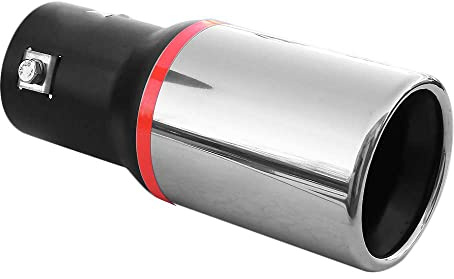 Universell Auspuffblende Rund Endrohr Edelstahl Auto Endrohrblenden Auspuffendrohr Auspuffrohr Tuning Schalldampf Blende Sport Rund Chrom Auspuffspitzen