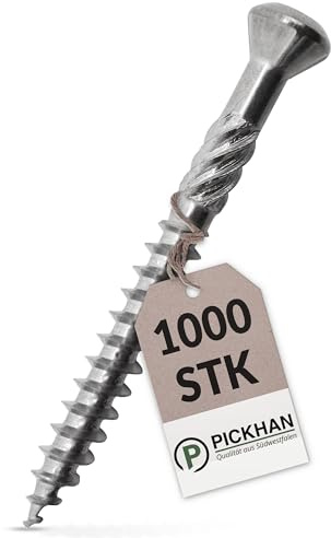 1000 Stk Terrassenschrauben 5 x 50 mm für Terrassenbau Edelstahl rostfrei Holzdielen