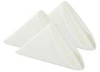Cupuamon Stoffservietten, 50,8 x 50,8 cm, waschbar, Polyester, weiche Tischservietten für Hochzeit, Party, Bankett, elfenbeinfarben, 25 Stück