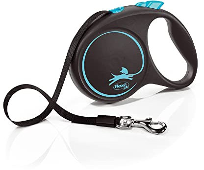 flexi Rollleine Design - Schwarz/Blau, Large