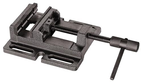 Original Einhell Schraubstock (Maschinen-Schraubstock für Säulenbohrmaschinen, Spannweite 0 - 68 mm, 80 mm breite Spannbacken, einfache Montage auf Bohrtisch)