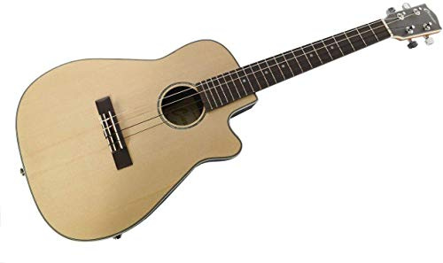 Baritone Ukulele Electro Acoustic Round back Uke in Satin finish by Clearwater