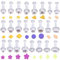 Fondant Plunger Cutters Set- 24 Pcs Fondant Cutters Cake Cutters for Decorating Heart Flower Star Geometric Shape DIY Decorating Mold Tools Set