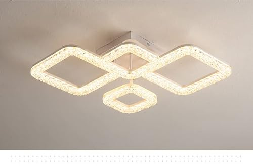 Eurotondisplay LED Deckenlampe DXF-2+2 Deckenleuchte Leuchte Lampe mit Fernbedienung Lichtfarbe/Helligkeit einstellbar dimmbar A+ LED Wohnzimmerleuchte Deckenlampe LED Deckenleuchte (DXF-2+2)