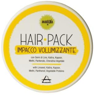 Hair Pack Aria - Maschera Capelli Volumizzante Condizionante - Impacco per capelli spenti o crespi - Con Semi di Lino, Katira, Kapoor, Methi, Pantenolo, Cheratina Vegetale - 200 ML