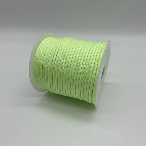 50M/100M Dia.4mm 9 Strang Kern Paracord Multi Outdoor Paracord Leuchtendes Regenschirm Seil Outdoor Camping Zelt Seil(Green 50M)