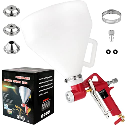 Pneumatische Putzpistole 1,5 Gallone mit 3 Düsen (4,0 mm/6,0 mm/8,0 mm) – für Wände, Decken, Trockenputz und Farbe