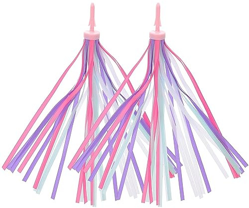 Streamer per manubrio della bicicletta,1 Paia Biciclette per Bambini Manubrio Stelle Filanti Streamers Nappe per Scooter Ornamentali per biciclette, scooter e tricicli per ragazzi e ragazze.