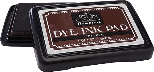 Stamperia DYE Ink PAD Stempelkissen Vintage Library 5.5x8.5 cm für Papier und Karton lufttrocknend säurefrei ganzjährig geeignet