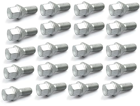 ROBUST 20x Radbolzen Radschrauben Satz Alufelge Stahlfelgen für Opel Agila Adam Astra F G H Combo Corsa A B C D E Kadette Omega Tigra Meriva A B Vectra A B C Zafira A B Suzuki Splash Vitara 51732885