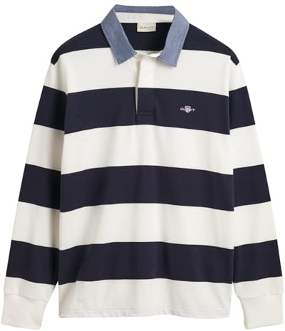 GANT REG Chambray Stripe Heavy Rugger, Eggshell, L