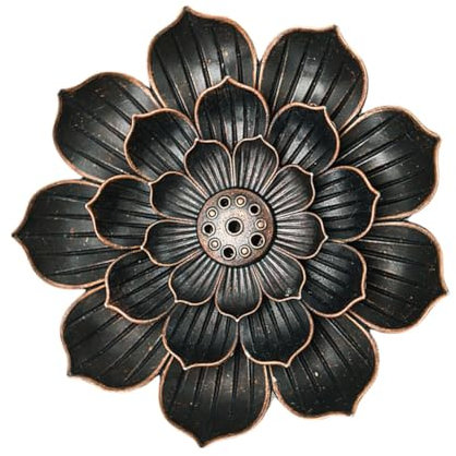 PRETYZOOM 1Stk Räucherstäbchen Lotus Heimdekorationen Retro-Dekor duftstäbchen Räuchergefäß aus reinem Kupfer Räuchergefäß Schmuck Keramik Ornamente