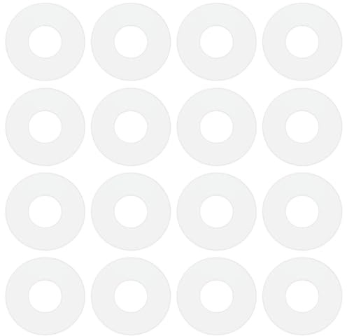 ECSiNG 100 Stück Nylon-Flachscheiben M5 Nylon-Unterlegscheiben Transparente Flachscheibe für Wasserleitung Wasserschlauch Und Ventile 5,3 Mm Innendurchmesser 12 Mm Außendurchmesser 0,5 Mm Dicke