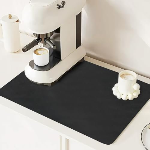 Draining Board Mats, Absorbent Dish Drying Mat, 16 x 12 Kitchen Super Absorbent Draining Mat, Non Slip Quick Dry Dish Drainer Mat, Coffee Machine Mat for Kitchen Counter Sink Worktop Drainer Mat