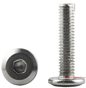 AYYSSM Edelstahl-Sechskantschraube mit geneigtem Flachkopf/Möbelschraube(50pcs M6x15)