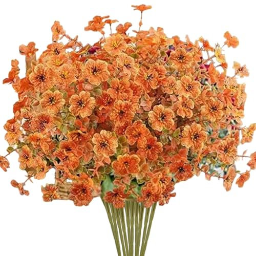 Luckxing 10 STK Künstliche Blumen HerbstDeko Künstliche HerbstSimulationsblumen- Blumenarrangement Kunstblumen Seide Blumengestecke Für Hochzeit Balkon Garten Vase Tischdeko Dekoration